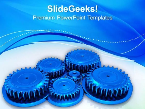 Blue Gears Over A Stylish Background PowerPoint Templates Ppt Backgrounds For Slides 0713 Blue Gears Over A Stylish Background PowerPoint Templates Ppt Backgrounds For Slides 0713