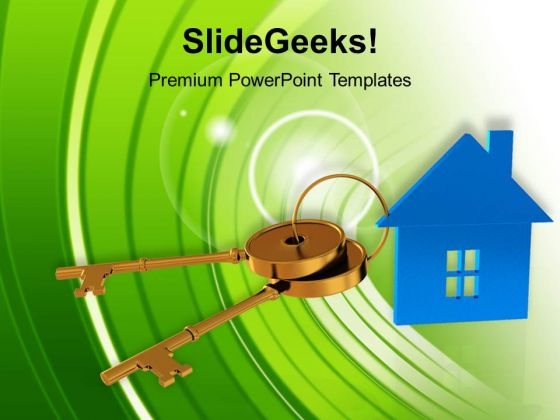 Blue House Connected With Keys Symbol PowerPoint Templates Ppt Backgrounds For Slides 0113 Blue House Connected With Keys Symbol PowerPoint Templates Ppt Backgrounds For Slides 0113