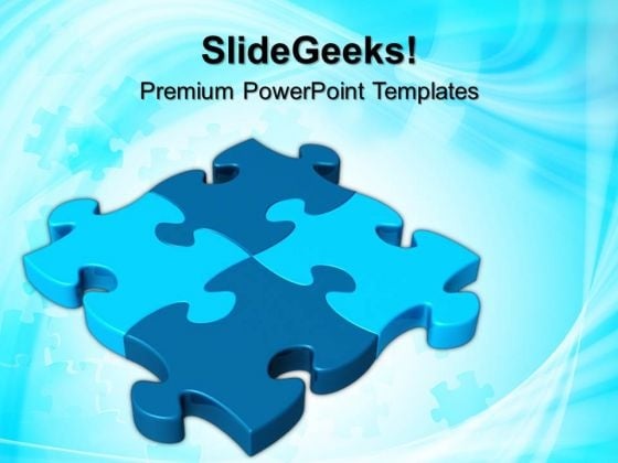 Blue Jigsaw Puzzles Business PowerPoint Templates And PowerPoint Themes 0612