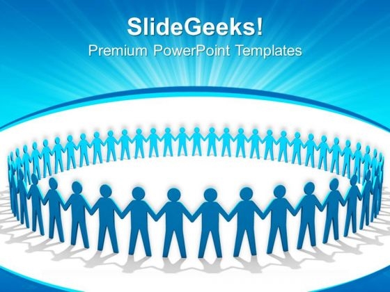 Blue People Holding Hands In Circle Business PowerPoint Templates And PowerPoint Themes 0712 Blue People Holding Hands In Circle Business PowerPoint Templates And PowerPoint Themes 0712