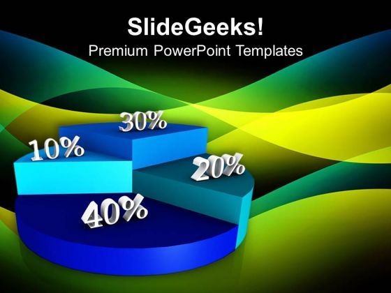 Blue Pie Chart Percentage Growth Future PowerPoint Templates Ppt Backgrounds For Slides 0313