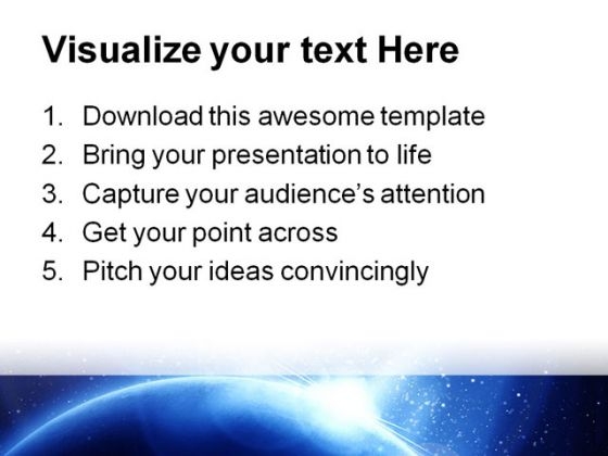 Blue Planet Science PowerPoint Template 1010 images content ready