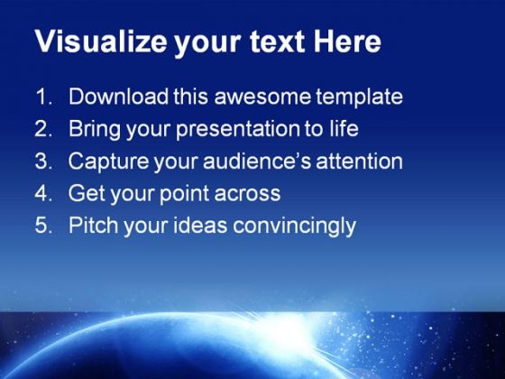 Blue Planet Science PowerPoint Template 1010 image content ready