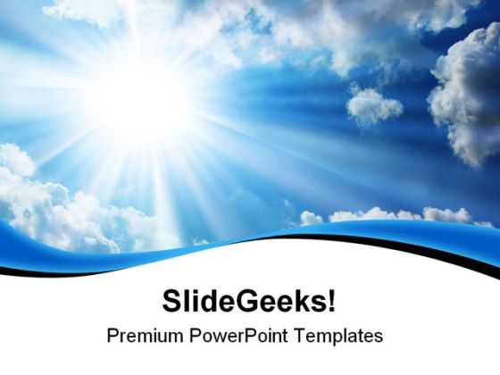 Blue Sky Nature PowerPoint Themes And PowerPoint Slides 0811
