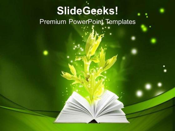 Book Of Ground Magic Education PowerPoint Templates And PowerPoint Themes 0712