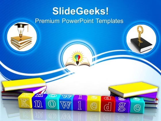 Books And Alphabet Metaphor PowerPoint Templates And PowerPoint Themes 0812
