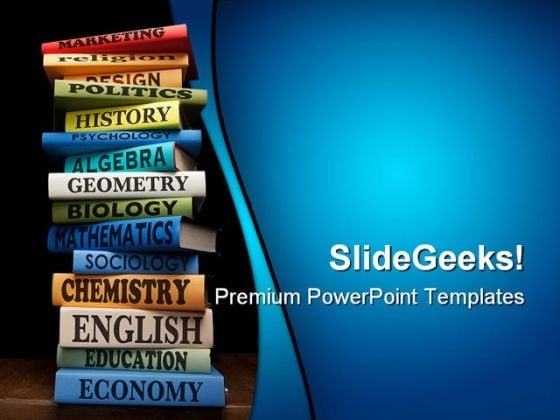 Books Of Different Subjects Education PowerPoint Templates And PowerPoint Backgrounds 0311 Books Of Different Subjects Education PowerPoint Templates And PowerPoint Backgrounds 0311