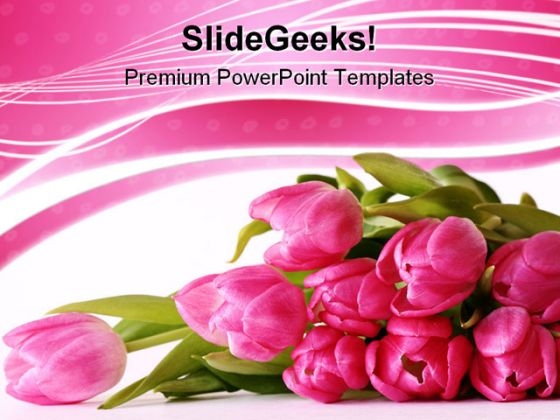Bouquet Of Tulips Beauty PowerPoint Templates And PowerPoint Backgrounds 0311