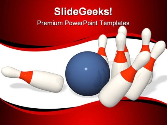 Bowling Brought Down Sports PowerPoint Themes And PowerPoint Slides 0511