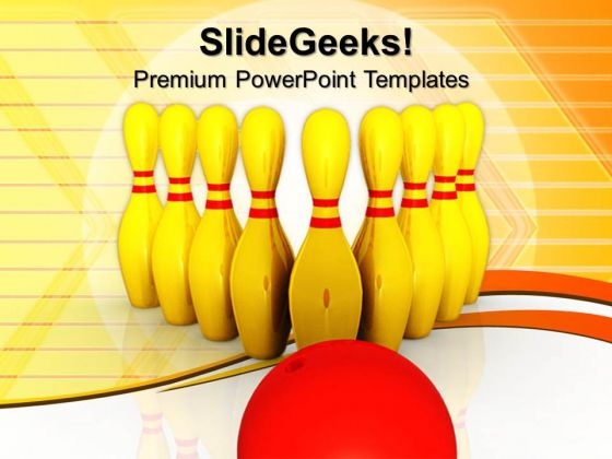 Bowling Game Success PowerPoint Templates And PowerPoint Themes 0612