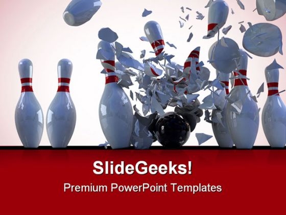 Bowling Pins Destroy Game PowerPoint Themes And PowerPoint Slides 0511
