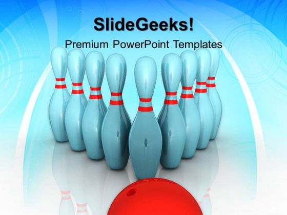 Bowling Targets Teamwork PowerPoint Templates And PowerPoint Themes 0412