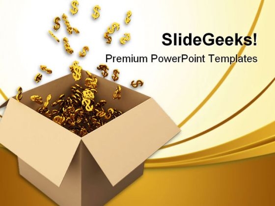 Box Full Of Bucks Money PowerPoint Background And Template 1210 Box Full Of Bucks Money PowerPoint Background And Template 1210