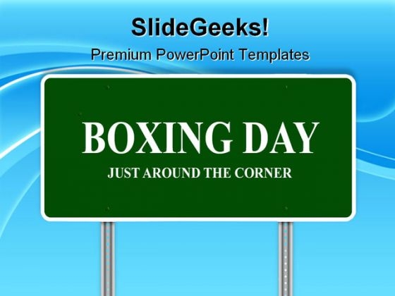 Boxing Day Highway Signpost Game PowerPoint Themes And PowerPoint Slides 0911