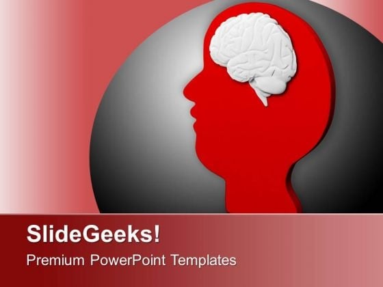 Brain In Red Face PowerPoint Templates Ppt Backgrounds For Slides 0713 Brain In Red Face PowerPoint Templates Ppt Backgrounds For Slides 0713