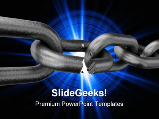 Broken Link Business PowerPoint Templates And PowerPoint Backgrounds 0311 Broken Link Business PowerPoint Templates And PowerPoint Backgrounds 0311