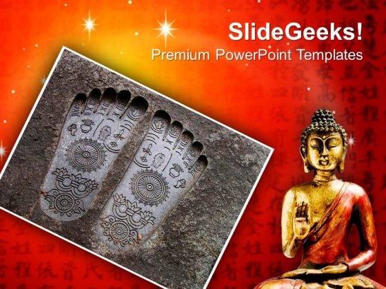 buddhism budha religion powerpoint templates and powerpoint themes 0712 title
