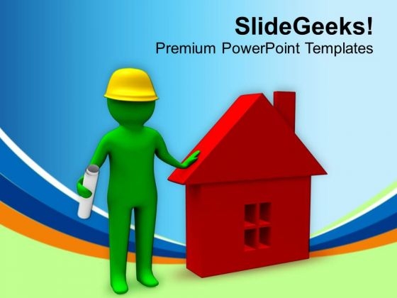 Build Beautiful Home PowerPoint Templates Ppt Backgrounds For Slides 0613 Build Beautiful Home PowerPoint Templates Ppt Backgrounds For Slides 0613