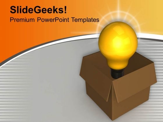 Bulb Idea Symbol In Carton Box PowerPoint Templates Ppt Backgrounds For Slides 0213 Bulb Idea Symbol In Carton Box PowerPoint Templates Ppt Backgrounds For Slides 0213