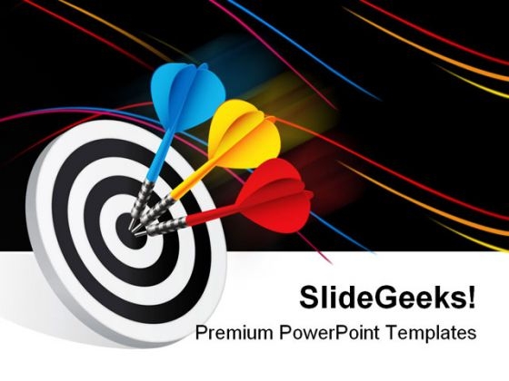 bullseye target success powerpoint templates and powerpoint