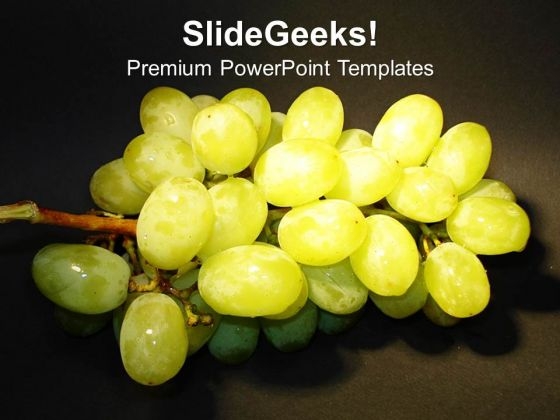 Bunch Of Grapes Over Black Background PowerPoint Templates Ppt Backgrounds For Slides 1212
