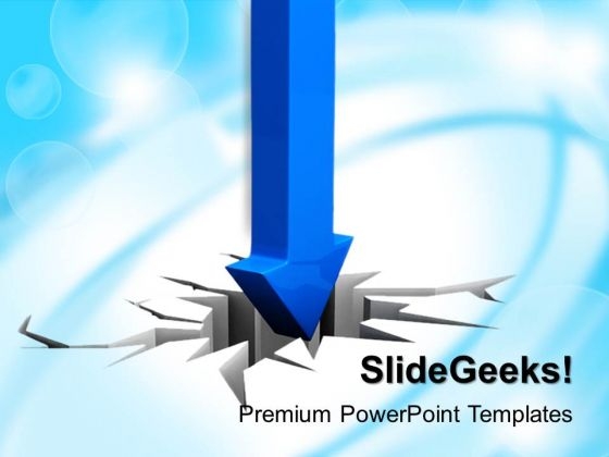 Business Arrow Cracking Surface PowerPoint Templates And PowerPoint Themes 0912 Business Arrow Cracking Surface PowerPoint Templates And PowerPoint Themes 0912