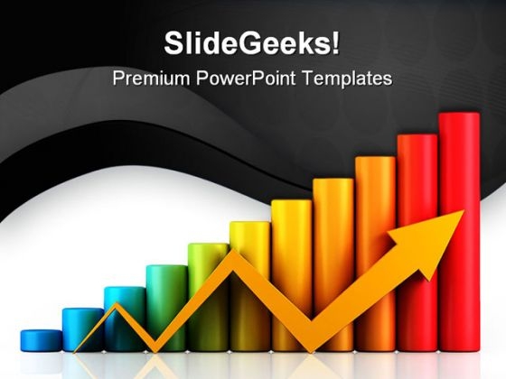 Business Graph With Arrow Metaphor PowerPoint Templates And PowerPoint Backgrounds 0311 Business Graph With Arrow Metaphor PowerPoint Templates And PowerPoint Backgrounds 0311