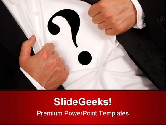Business Man Question Future People PowerPoint Template 1110 Business Man Question Future People PowerPoint Template 1110
