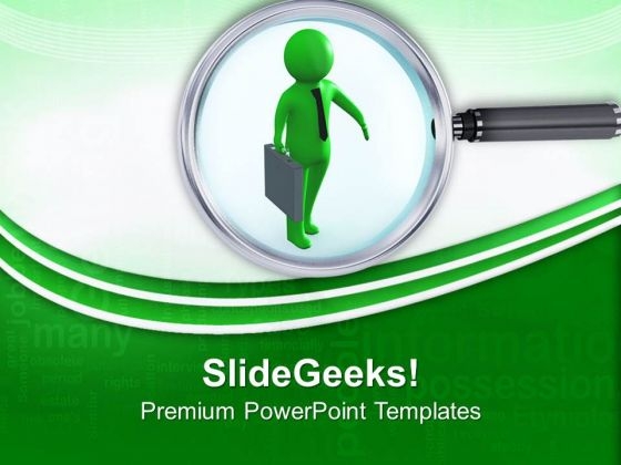 Business Man Under A Magnifying Glass PowerPoint Templates Ppt Backgrounds For Slides 0713 Business Man Under A Magnifying Glass PowerPoint Templates Ppt Backgrounds For Slides 0713