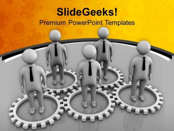 Business Man With Different Gear PowerPoint Templates Ppt Backgrounds For Slides 0713 Business Man With Different Gear PowerPoint Templates Ppt Backgrounds For Slides 0713