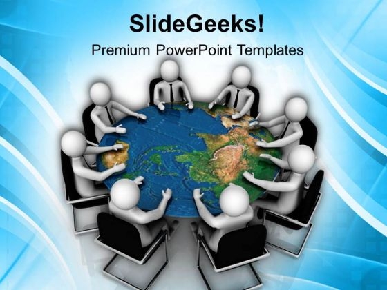 Business Meeting Around The World PowerPoint Templates Ppt Backgrounds For Slides 0813 Business Meeting Around The World PowerPoint Templates Ppt Backgrounds For Slides 0813