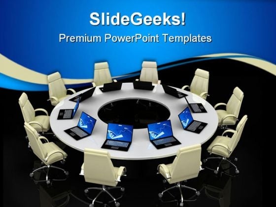 Business Meeting Computer PowerPoint Themes And PowerPoint Slides 0511