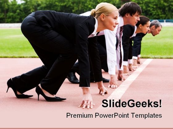 Business Race Metaphor PowerPoint Background And Template 1210 Business Race Metaphor PowerPoint Background And Template 1210