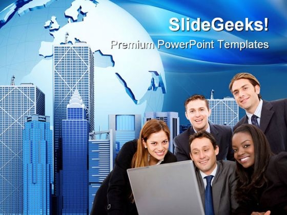 Business Team Computer PowerPoint Themes And PowerPoint Slides 0611