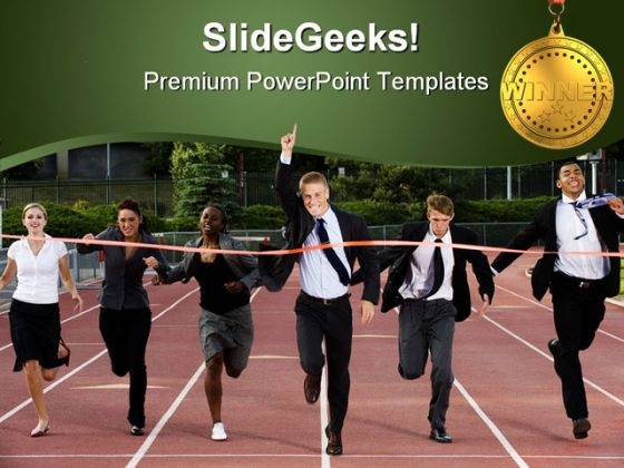Business Winner Sports PowerPoint Template 1010 Business Winner Sports PowerPoint Template 1010