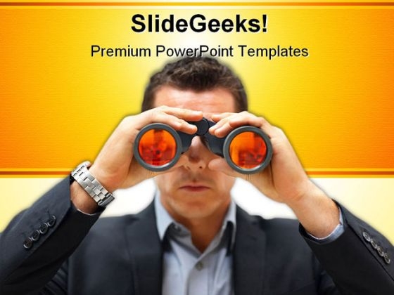 Businessman Search People PowerPoint Template 1010 Businessman Search People PowerPoint Template 1010