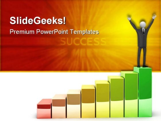 Businessman Standing On Graph Success PowerPoint Templates And PowerPoint Backgrounds 0511 Businessman Standing On Graph Success PowerPoint Templates And PowerPoint Backgrounds 0511