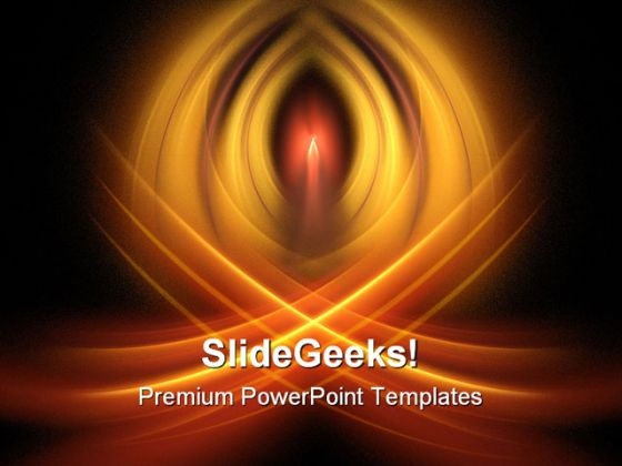 Candle Light Religion PowerPoint Template 0610 Candle Light Religion PowerPoint Template 0610