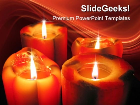 Candles Festival PowerPoint Template 1110 Candles Festival PowerPoint Template 1110