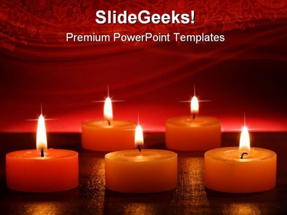 Candles Festival PowerPoint Themes And PowerPoint Slides 0511
