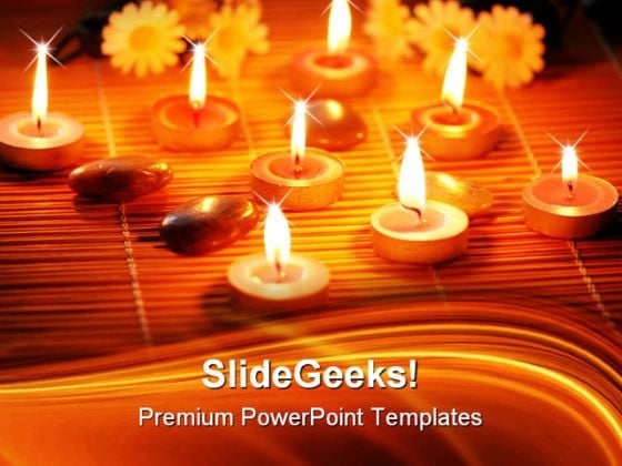 Candles Flowers And Pebbles Beauty PowerPoint Themes And PowerPoint Slides 0411 Candles Flowers And Pebbles Beauty PowerPoint Themes And PowerPoint Slides 0411