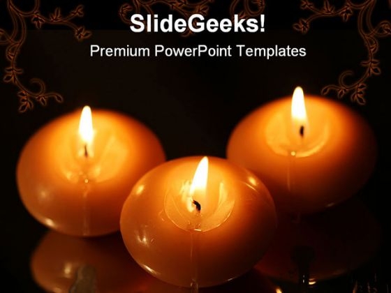 Candles Light Festival PowerPoint Template 0810 Candles Light Festival PowerPoint Template 0810