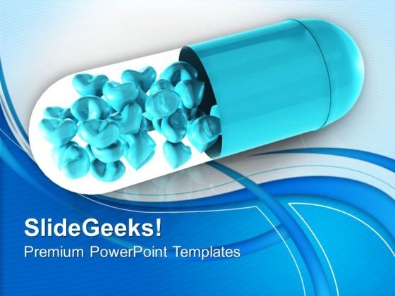 Capsule With Blue Hearts Health PowerPoint Templates Ppt Backgrounds For Slides 0313 Capsule With Blue Hearts Health PowerPoint Templates Ppt Backgrounds For Slides 0313
