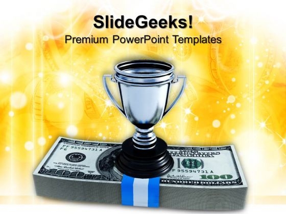 Cash And Trophy Award Business PowerPoint Templates And PowerPoint Themes 0912