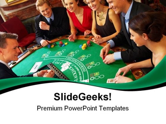 Casino Friends Game PowerPoint Templates And PowerPoint Backgrounds 0511