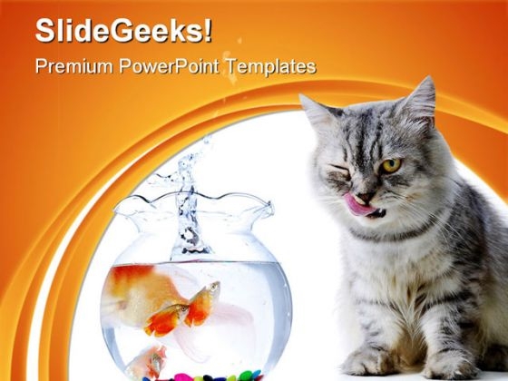Cat And Fish Animals PowerPoint Themes And PowerPoint Slides 0511 Cat And Fish Animals PowerPoint Themes And PowerPoint Slides 0511
