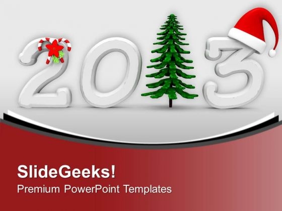 Celebrate Christmas And New Year PowerPoint Templates Ppt Backgrounds For Slides 0413