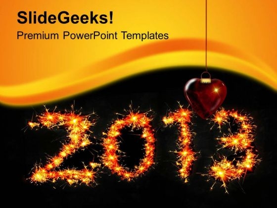Celebrate New Year 2013 PowerPoint Templates Ppt Backgrounds For Slides 0613