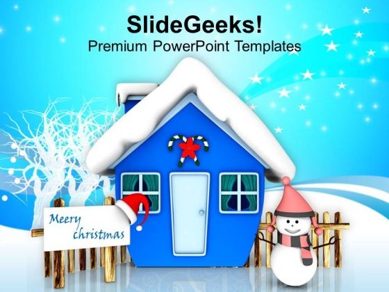 Celebrate This Winter With Snow PowerPoint Templates Ppt Backgrounds For Slides 0413