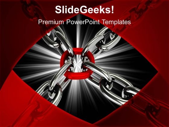 Chain Cross Security PowerPoint Templates And PowerPoint Themes 1012